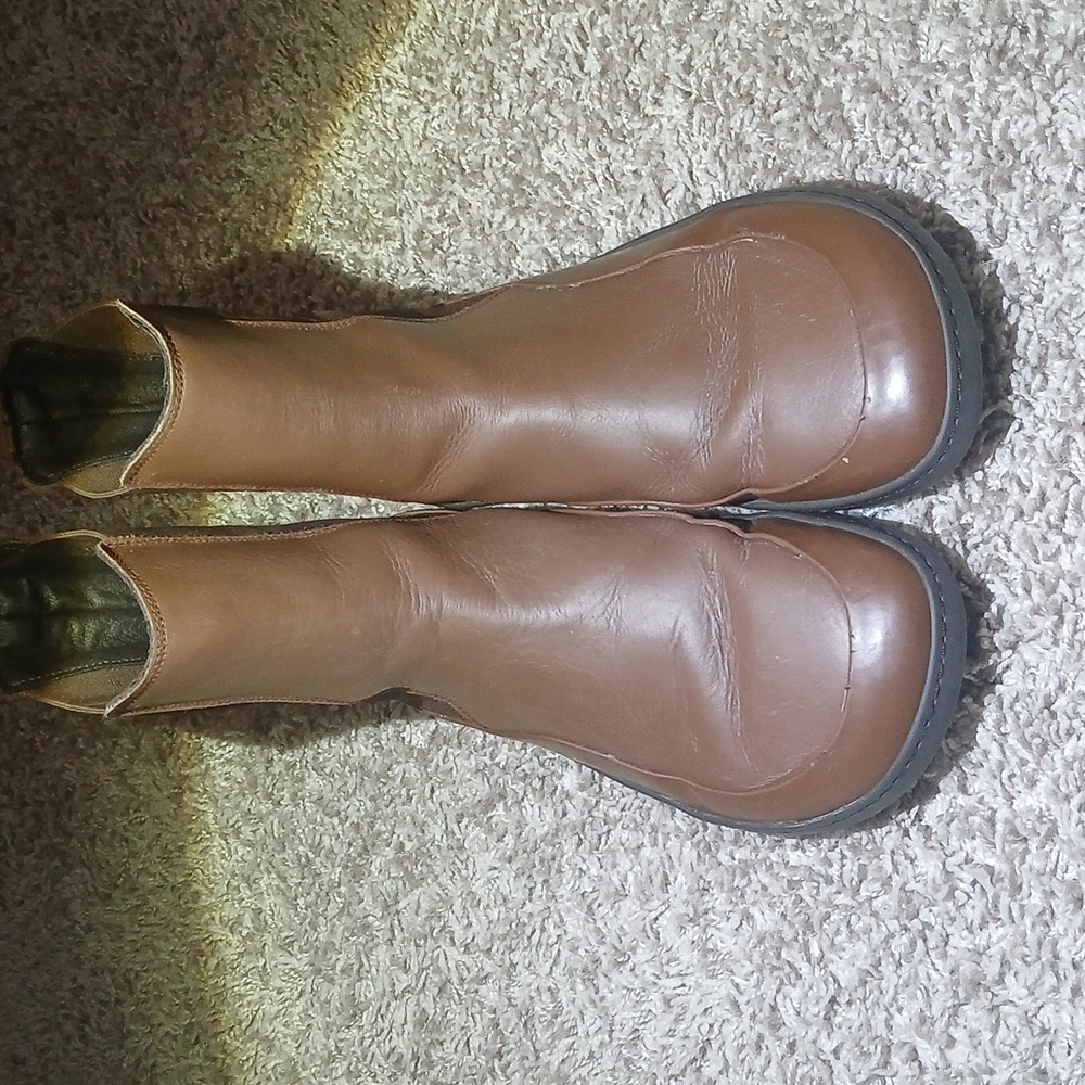 SHAPEN Leather Brown chelsea Boots for Women - Picture 6 of 6